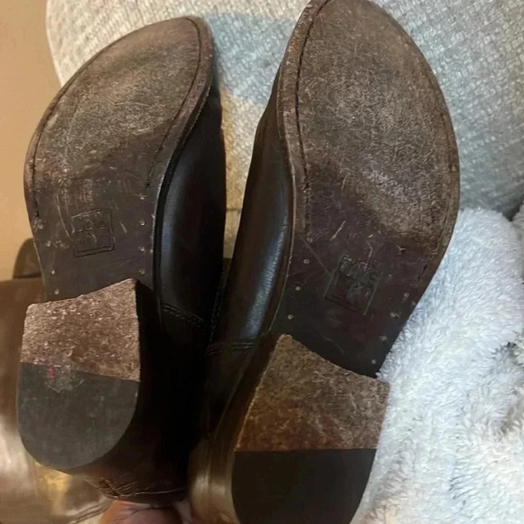 FRYE brown tall back zip boots size 7 - Picture 5 of 8